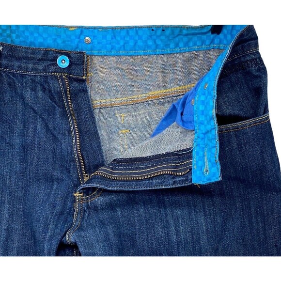 Crown Collective Jeans Mens 38x33 Blue Denim Pants Hip Hop Urban Street Flip - Picture 5 of 12